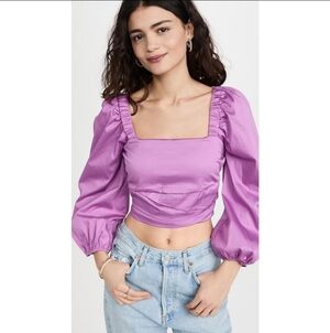 Veronica Beard Kayla Puff Sleeve Top
